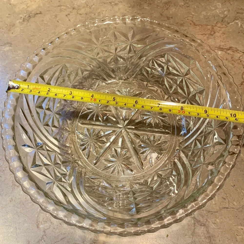 Elegant Crystal Cut Bowl